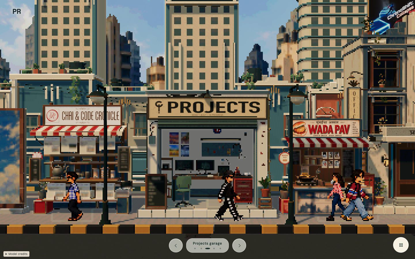 The same camera view in Pixel rendering mode.