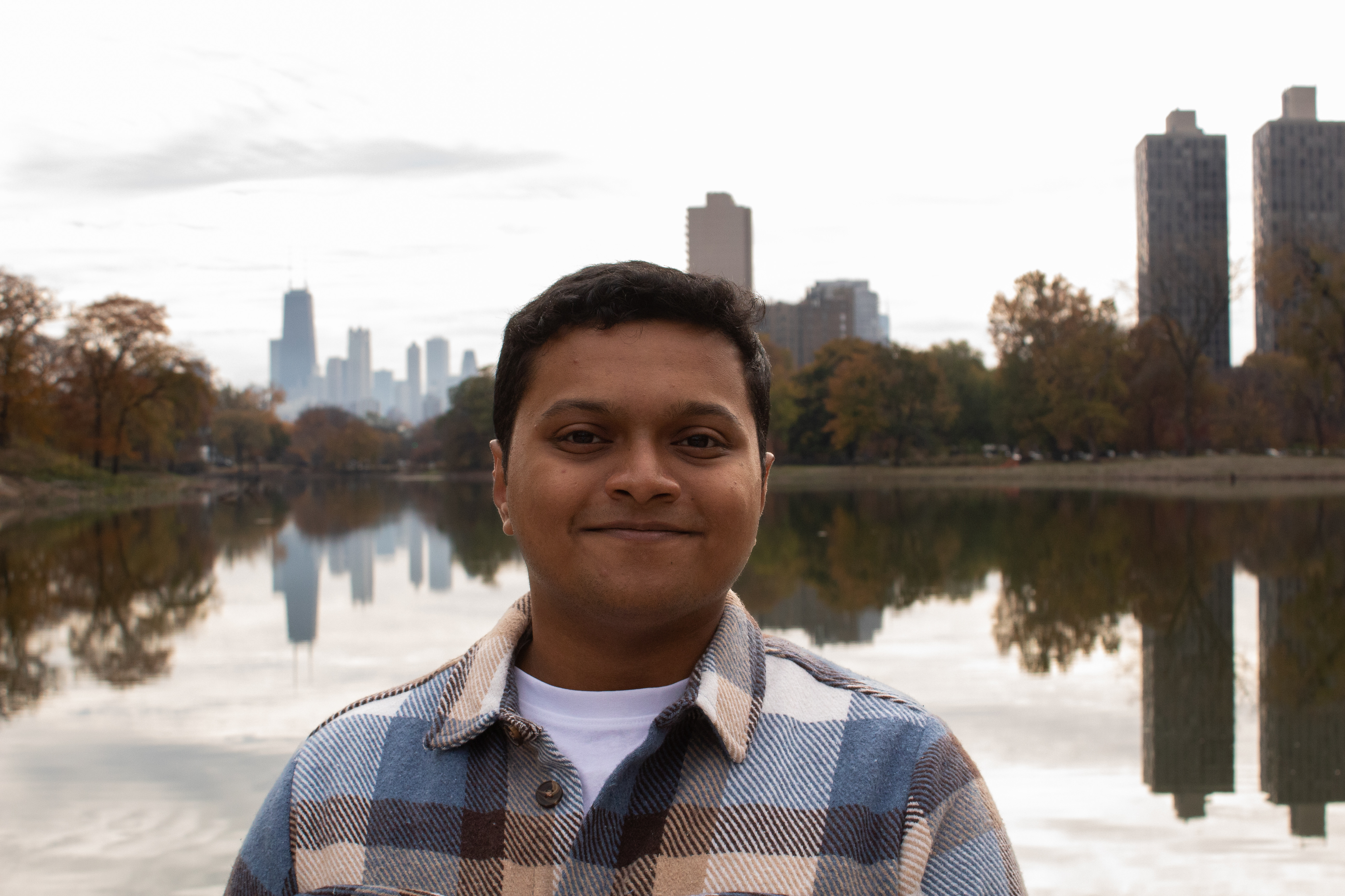 Pranav at his Favorite spot in Chicgao